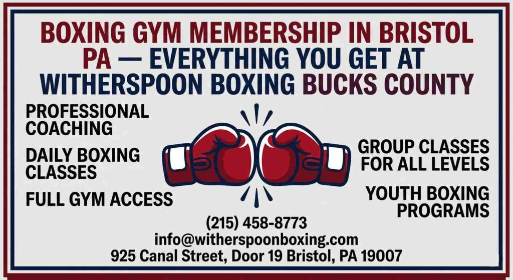 Boxing Gym Membership in Bristol PA