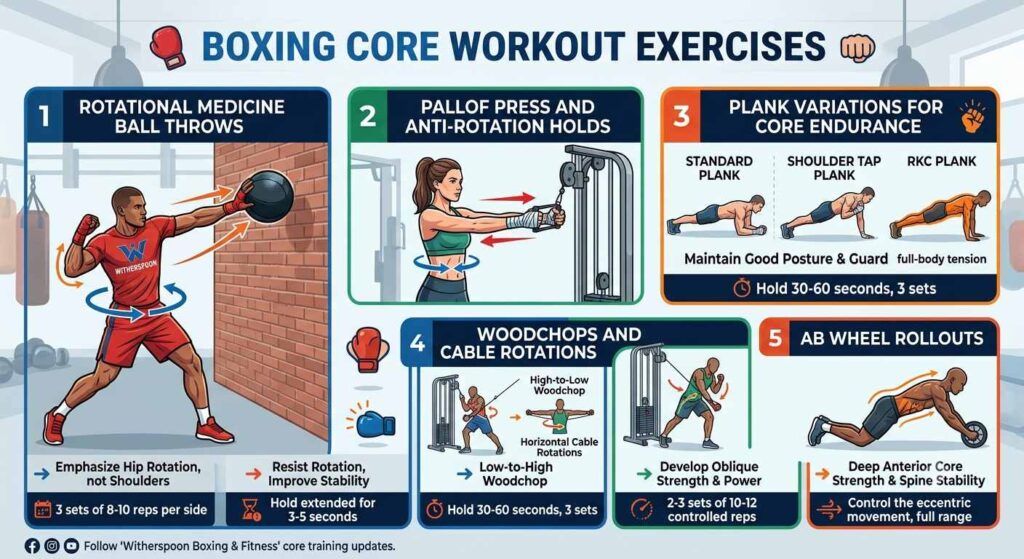 Boxing Core Workout Exercises