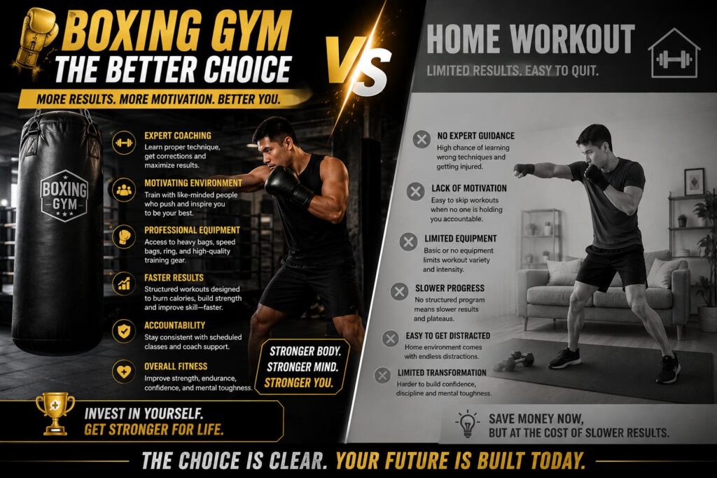 Boxing Gym vs Home Workout