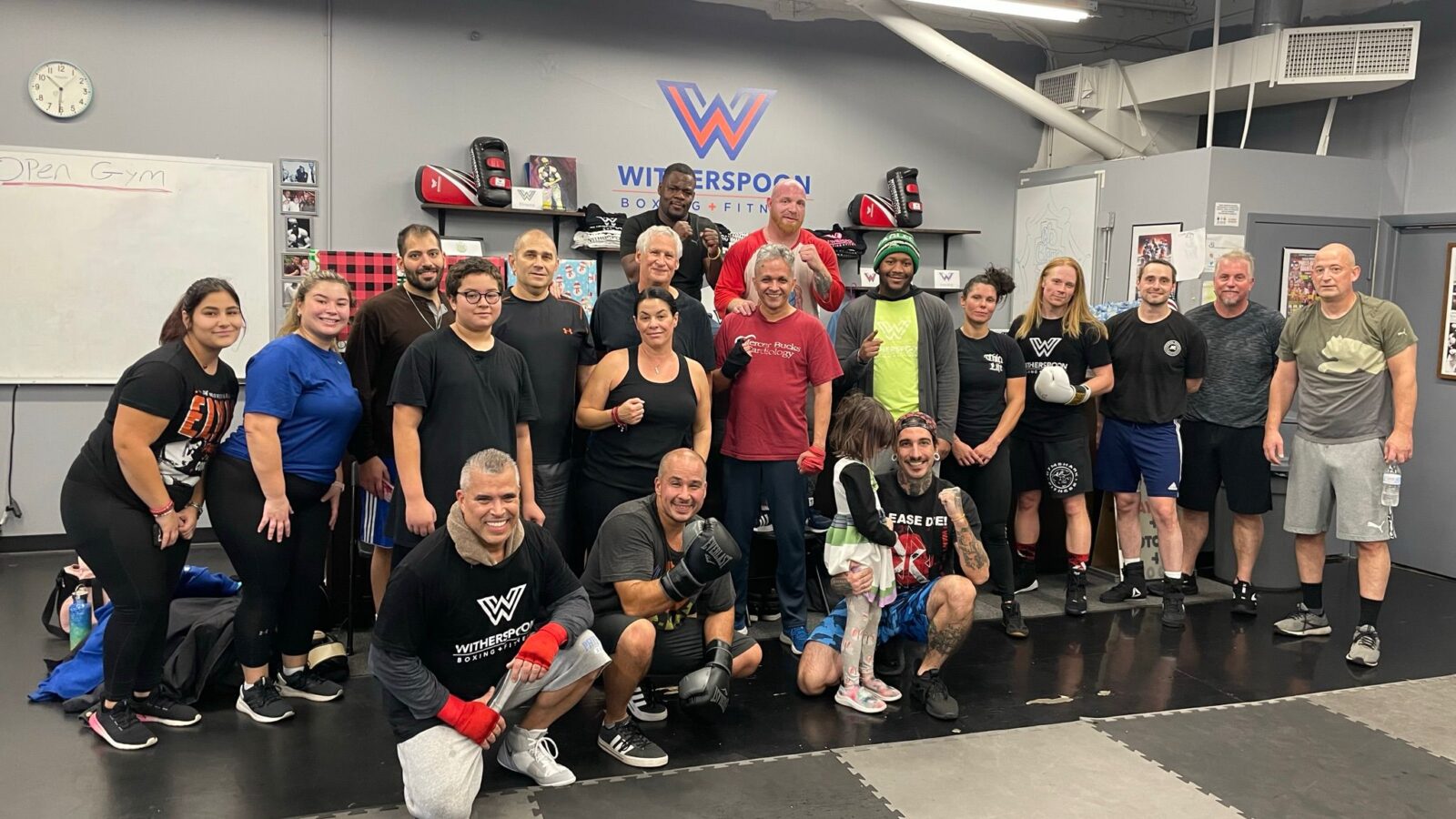 Members at Witherspoon after starting a boxing gym membership