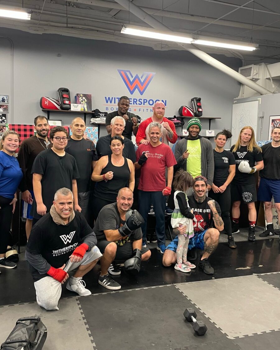Members training at Witherspoon, a boxing gym in Bristol PA